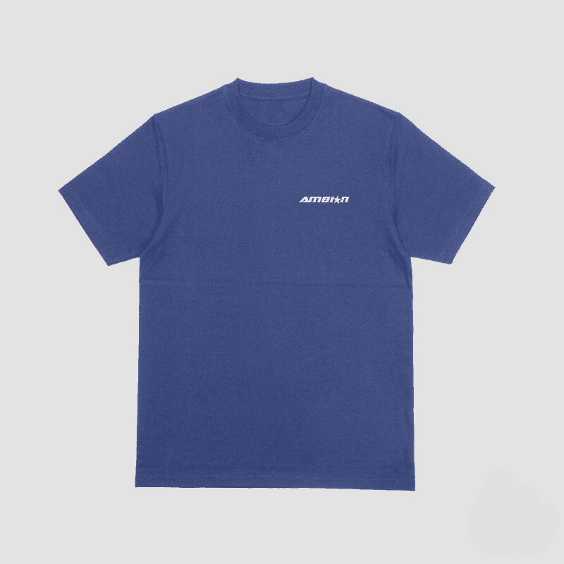 minimalist  Dark pastel blue shirt, ideal for summer with its stylish, understated design.
