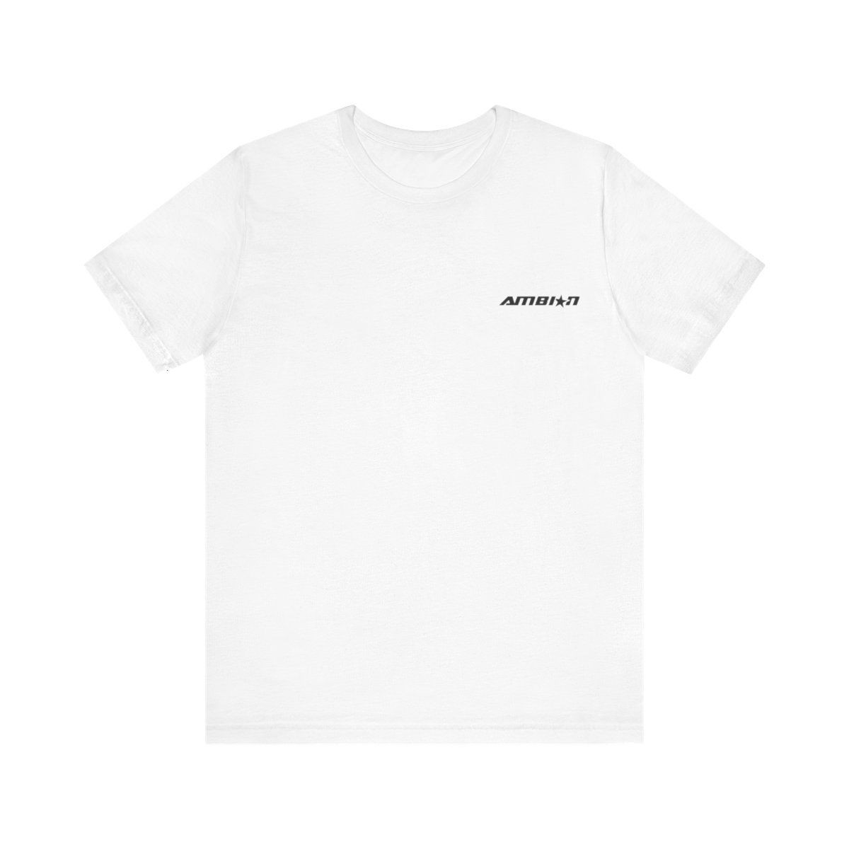 Classic, minimalist  and luxurious white shirt with Ambion logo, combining timeless style and premium quality.